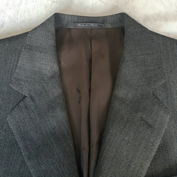 Trussardi Satoriale SZ 42 Grey 3 Button Men's Wool Sport Jacket Blazer - Picture 3 of 15
